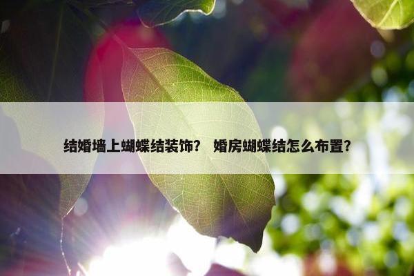 结婚墙上蝴蝶结装饰？ 婚房蝴蝶结怎么布置？