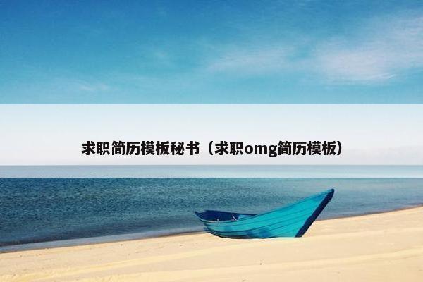 求职简历模板秘书（求职omg简历模板）