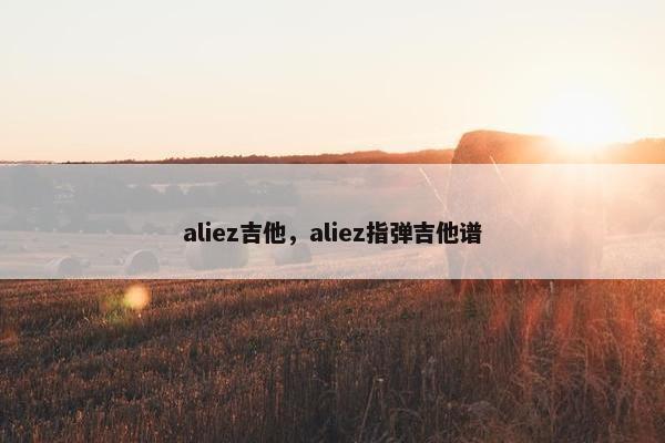 aliez吉他，aliez指弹吉他谱