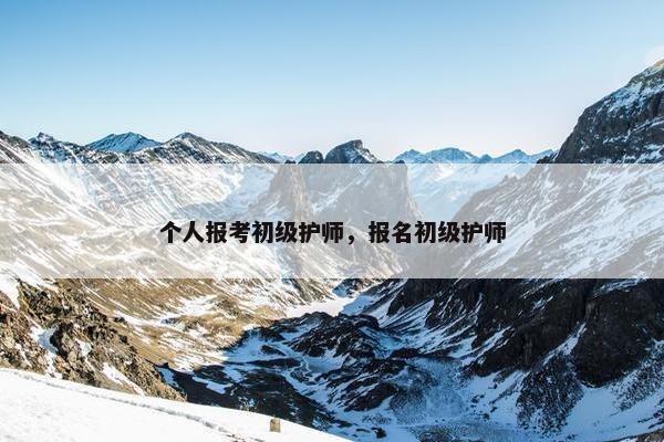 个人报考初级护师，报名初级护师
