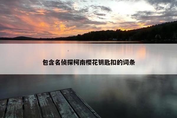 包含名侦探柯南樱花钥匙扣的词条