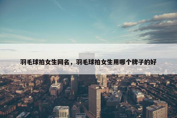 羽毛球拍女生网名，羽毛球拍女生用哪个牌子的好