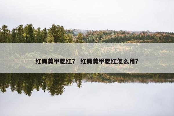 红黑美甲腮红？ 红黑美甲腮红怎么用？