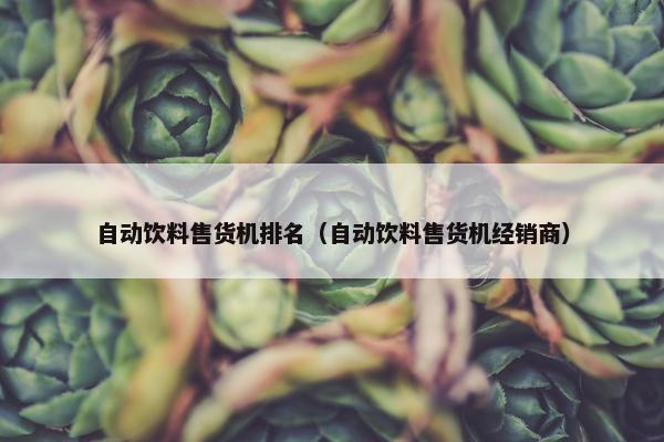 自动饮料售货机排名（自动饮料售货机经销商）