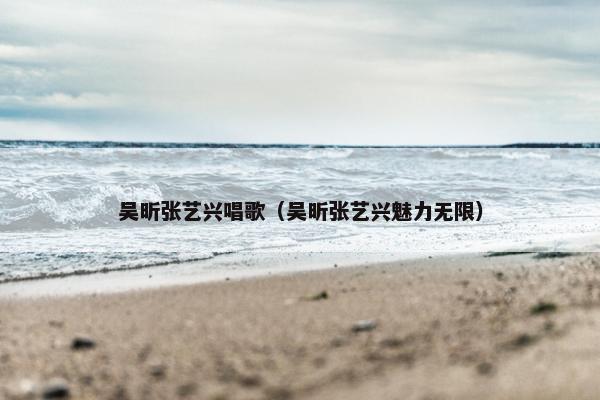 吴昕张艺兴唱歌（吴昕张艺兴魅力无限）