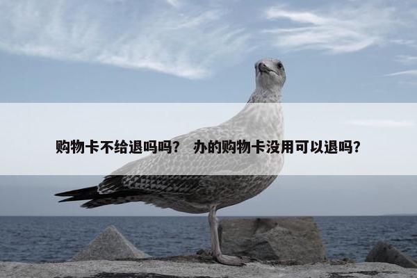 购物卡不给退吗吗？ 办的购物卡没用可以退吗？