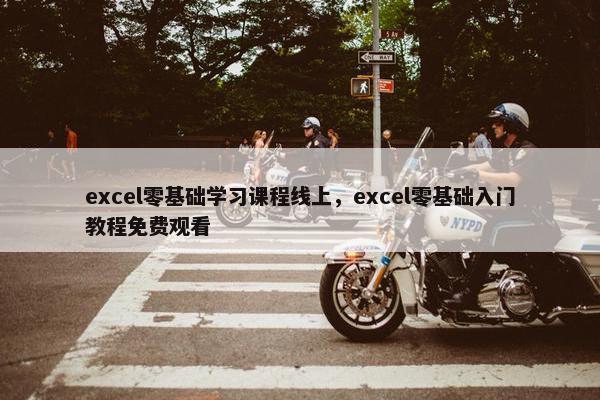 excel零基础学习课程线上，excel零基础入门教程免费观看