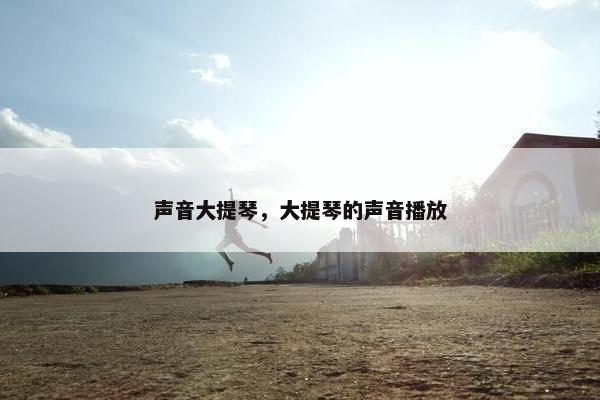 声音大提琴，大提琴的声音播放
