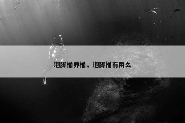 泡脚桶养桶，泡脚桶有用么