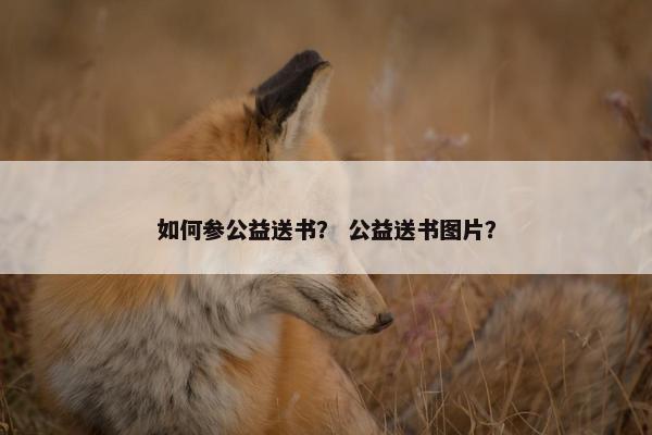 如何参公益送书？ 公益送书图片？