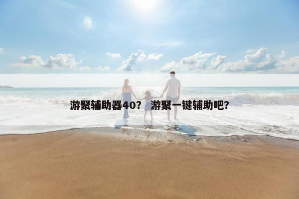 游聚辅助器40？ 游聚一键辅助吧？