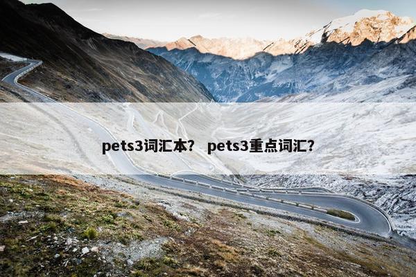 pets3词汇本？ pets3重点词汇？