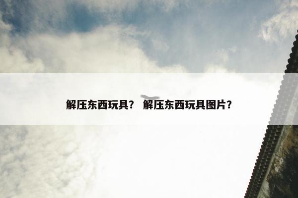 解压东西玩具？ 解压东西玩具图片？