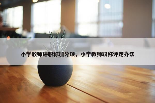小学教师评职称加分项，小学教师职称评定办法