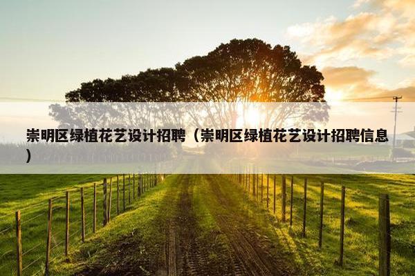 崇明区绿植花艺设计招聘（崇明区绿植花艺设计招聘信息）