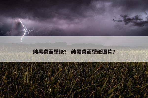 纯黑桌面壁纸？ 纯黑桌面壁纸图片？