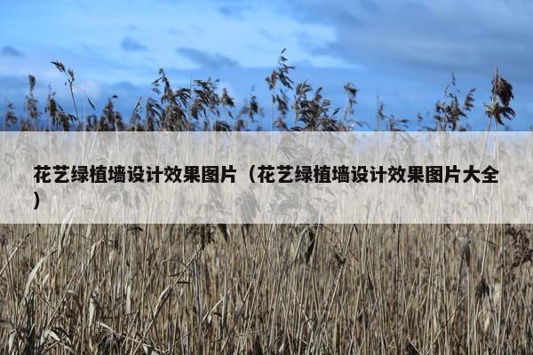 花艺绿植墙设计效果图片（花艺绿植墙设计效果图片大全）