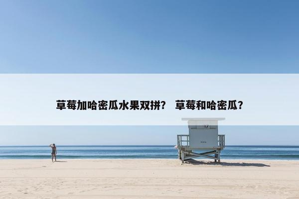 草莓加哈密瓜水果双拼？ 草莓和哈密瓜？