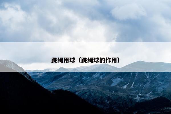 跳绳用球（跳绳球的作用）
