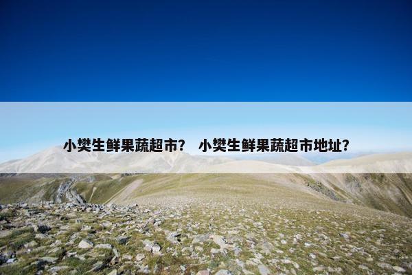 小樊生鲜果蔬超市？ 小樊生鲜果蔬超市地址？