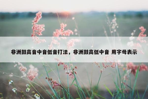 非洲鼓高音中音低音打法，非洲鼓高低中音 用字母表示
