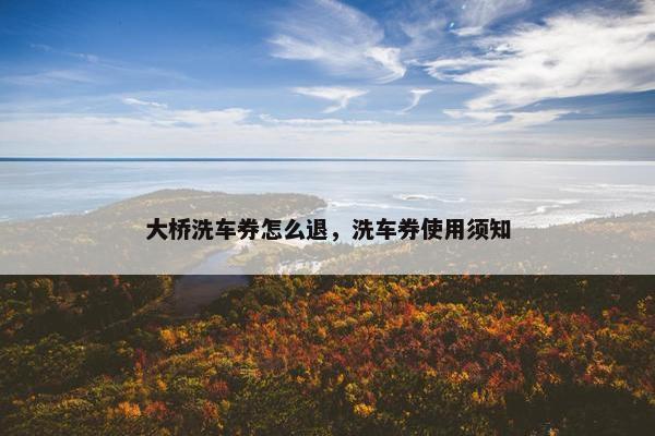 大桥洗车券怎么退，洗车券使用须知