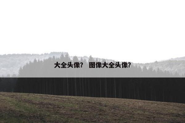 大全头像？ 图像大全头像？