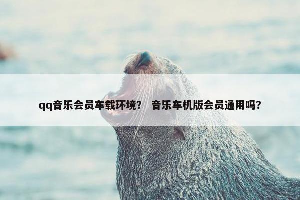 qq音乐会员车载环境？ 音乐车机版会员通用吗？