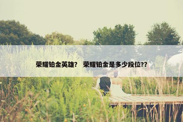 荣耀铂金英雄？ 荣耀铂金是多少段位?？