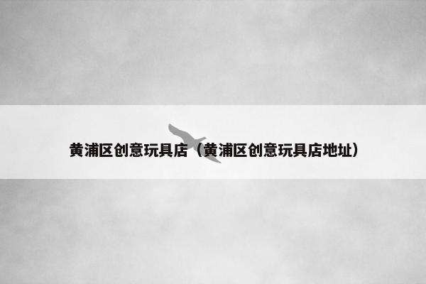 黄浦区创意玩具店（黄浦区创意玩具店地址）