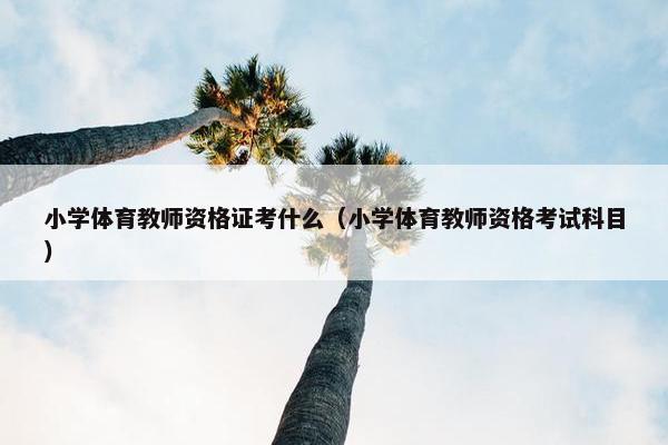 小学体育教师资格证考什么（小学体育教师资格考试科目）