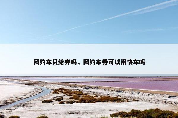 网约车只给券吗，网约车券可以用快车吗