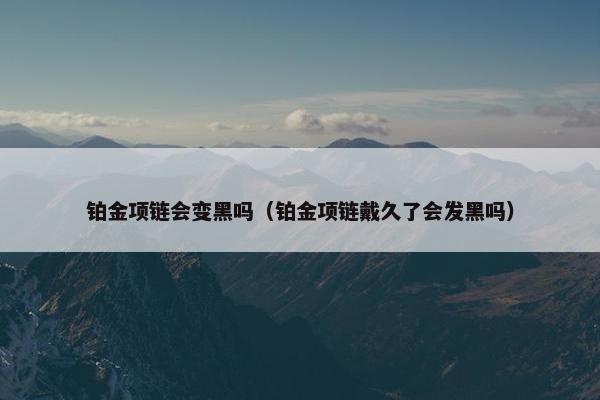 铂金项链会变黑吗（铂金项链戴久了会发黑吗）