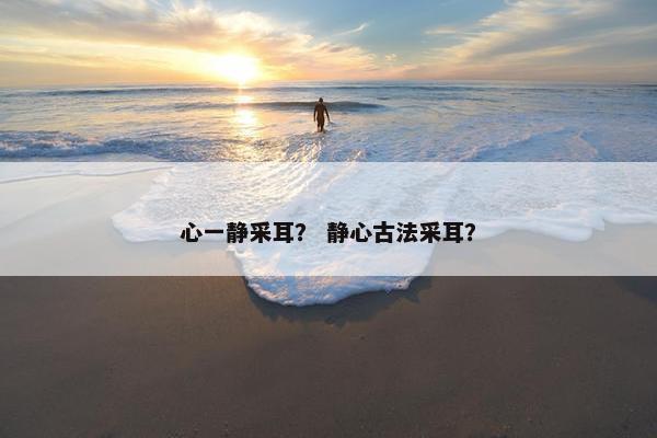 心一静采耳？ 静心古法采耳？