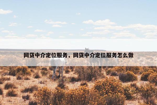 网贷中介定位服务，网贷中介定位服务怎么做
