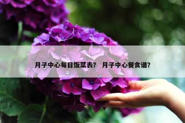 月子中心每日饭菜表？ 月子中心餐食谱？