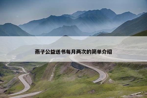 燕子公益送书每月两次的简单介绍