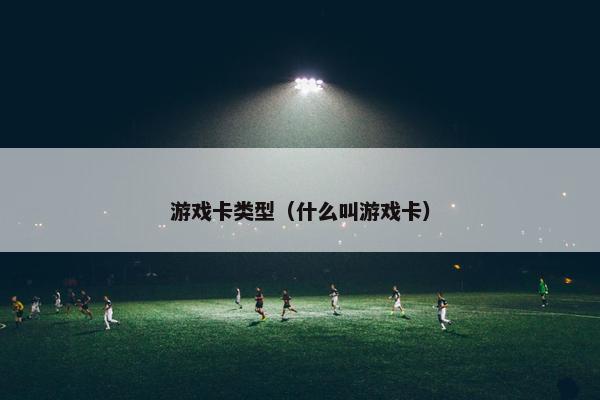 游戏卡类型（什么叫游戏卡）