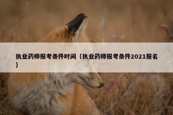 执业药师报考条件时间（执业药师报考条件2021报名）
