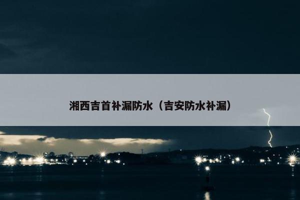 湘西吉首补漏防水（吉安防水补漏）