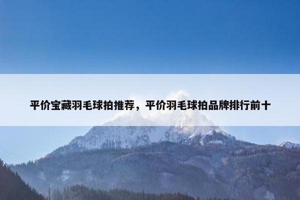 平价宝藏羽毛球拍推荐，平价羽毛球拍品牌排行前十