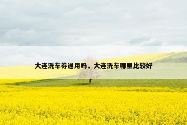 大连洗车券通用吗,大连洗车哪里比较好 大连洗车券通用吗,大连洗车哪里比较好