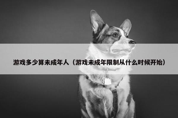 游戏多少算未成年人（游戏未成年限制从什么时候开始）