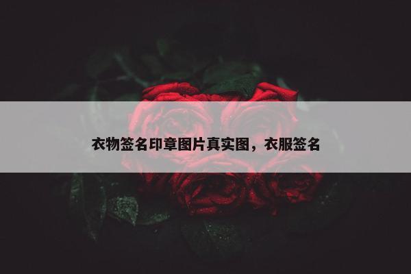 衣物签名印章图片真实图，衣服签名