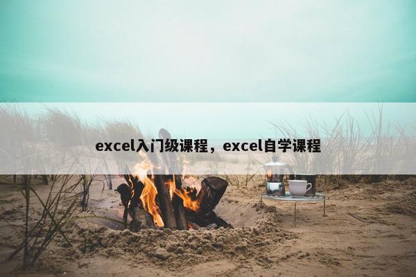 excel入门级课程，excel自学课程