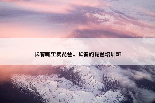 长春哪里卖琵琶，长春的琵琶培训班