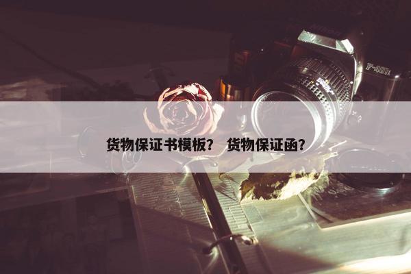 货物保证书模板？ 货物保证函？