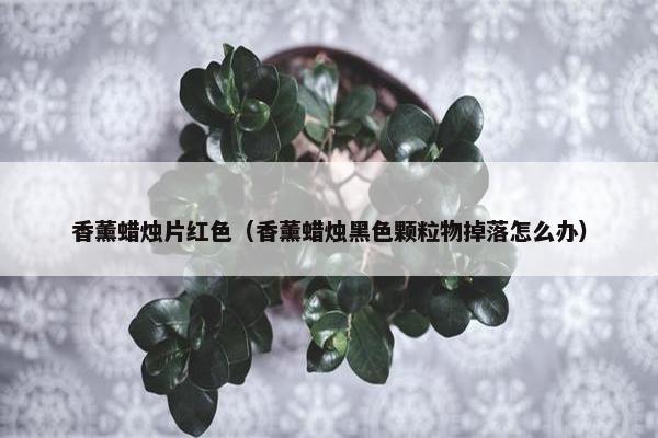 香薰蜡烛片红色（香薰蜡烛黑色颗粒物掉落怎么办）