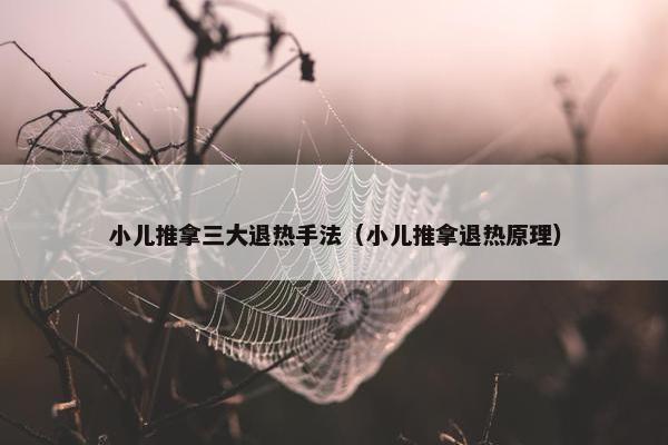小儿推拿三大退热手法（小儿推拿退热原理）