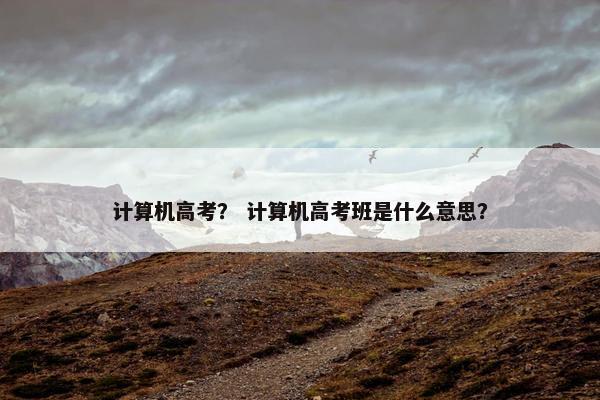 计算机高考？ 计算机高考班是什么意思？